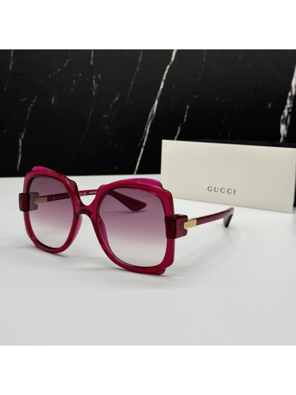 Gucci GG1431S 003 Pink Women Oversized Sunglasses Authentic NEW - Picture 1 of 10